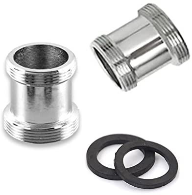 HATOOLHA® Lot de 2 adaptateurs de robinet en laiton, filetage NPT mâle vers mâle, connecteur aérateur de robinet pour robinet d'évier (M22 - M22)