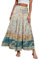 CFLONGE Sommer-Maxi-Röcke für Damen, 2025, modisch, Boho, langer Rock, trendig, Blumenmuster, hohe Taille, A-Linie, Strandrock, Urlaubs-Outfit, aprikose, X-Groß