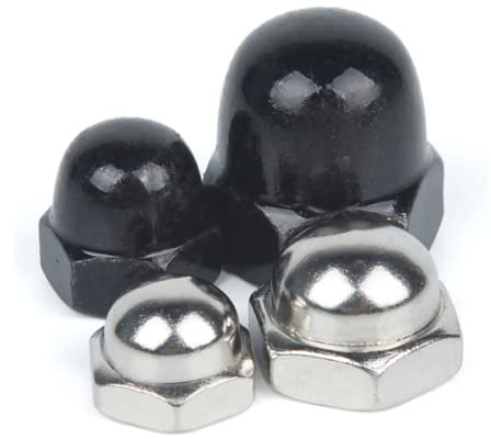 Tuercas ciegas niqueladas, Tuercas ciegas, Tuercas embellecedoras negras, Tapones roscados M3-M12,M8 zinc negro * 5 piezas