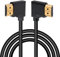 GELRHONR Câble HDMI 4K 1.4, câble HDMI mâle vers mâle à angle droit 4K @ 30 Hz, connecteur plaqué or, prise en charge ARC, 3D, Ethernet, pour TV HD, lactop, PC, projecteur - (1 m) (gauche/droite)
