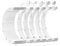ABNO1 PSU Cable Extension Kit 30CM Length with Combs,1x24Pin/2x8Pin(4+4) EPS/3x8Pin(6P+2P) PCI-E/PC Sleeved for ATX Power Supply,White, All-White