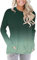 onlypuff Damen-Tunika, lässig, lockere Passform, bequem, niedlich, Sweatshirts, lange Ärmel, S-3XL, Ein D-Gras, Medium