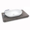 BERNSTEIN Aufsatzwaschbecken O-540 aus Mineralguss Solid Stone – Weiß matt, 54 x 34 x 10,5 cm – Waschbecken – Waschtisch, Möbelwaschbecken, Handwaschbecken mit Ablaufgarnitur