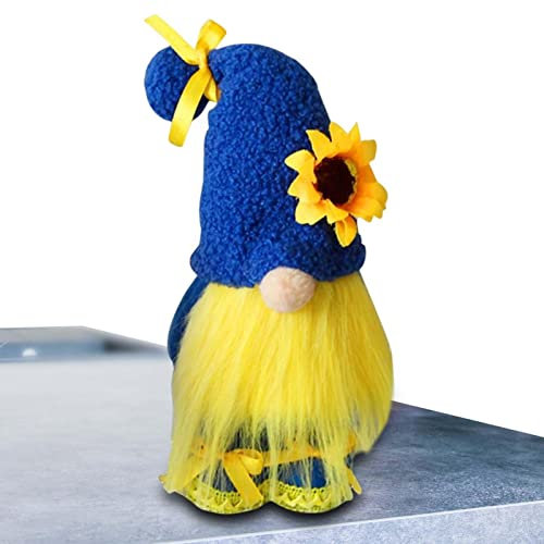 BONOCO Sunflower Gnome - Sunflower Gnomes Ornaments Plush Autumn Fall Gnomes Decorations for Thanksgiving Kitchen Home Garden (Color : B: Union Jack Triangular Banner)