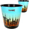 alles-meine.de GmbH Papierkorb - Behälter Modell wählbar 10 Liter - wasserdicht - 28 cm - aus Kunststoff - Städte Skyline - Wahrzeichen der Welt inkl. Name - Mülleimer Eime..