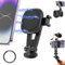 HAFOKO Magnetic Smartphone Tripod Mount Clamp Camera Phone Holder Desktop Adapter Stand with 1/4 Cold Shoe 360° Rotation Compatible for iPhone 16/15/14/13/12 Plus Max Android
