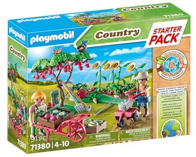Playmobil 71380 Starter Pack Jardin Potager - Country - avec Deux Personnages et de Nombreux Accessoires - Dès 4 Ans