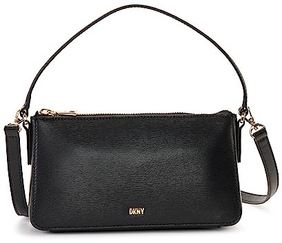 DKNY Women's Demi Bag Crossbody, Black/Gold