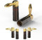 FosPower Right Angle Banana Plugs (6 Pairs / 12 pcs), Closed Screw 24K Gold Plated Banana Speaker Plug Connectors for Speaker Wire, Wall Plate, Home Theater, Audio/Video Receiver, and Sound Systems