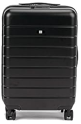 Biba Reisekoffer mit Rollen Unisex aus ABS, Handgepäck Koffer mit Trolley Travel Ivo G IG20, Griffwagen, Reißverschluss und TSA-Verschluss, ABS, Schwarz Farbe