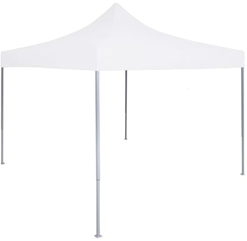 BaraSh Profi-Partyzelt Faltbar 3 x 3 m Stahl Weiß Camping Pavillon Faltzelt 3x3 Wasserdicht