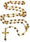 Gold rose flower rosary beads solid metal beads gold alloy heavy 7mm beads