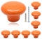 Suiwotin 8pcs Orange Ceramic Knobs - Round Cabinet Knobs, Pantry Pulls, Decorative Drawer Handles for Closet, Cupboard, Furniture Doors (Large)