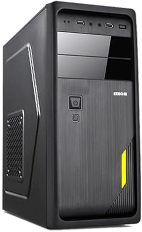 Boîtier ATX Ordinateur PC Tour Exeom® Office Jaune USB Avant S/Source