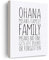 EVXID Ohana Means Family Leinwand-Poster, Gemälde, Wandkunst, Ohana-Druck, gerahmt, fertig zum Aufhängen, Wanddekoration, 30,5 x 38,1 cm
