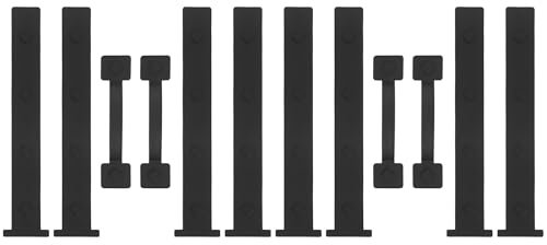 JIAHOO Garage Door Magnetic Decorative Hardware, 6 Pieces (4 Hinges+2 Handles) Rectangle Garage Door Magnets Accents Curb Appeal Faux Hinges and Handles,2 Set