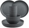 FUNYKICH 12PCS Plastic Plates and Bowls Set, Camping Plate and Bowl Set, Unbreakable Kids Plates and Bowls Sets with Plates, Bowls, Cups, Camping Dinner Set Dishwasher & Microwave Safe(Grey)