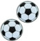 2 Stück Fußball Flagge Patch Stickerei Abnehmbare Aufnäher mit Stickereiverschluss Taktisch Militär Applikation für Kleidung Taschen Weste Jacke Rucksäcke