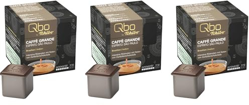 Tchibo Qbo Caffè Grande Espírito São Paulo Premium Kaffeekapseln, 81 Stück - 3x27 Kapseln (Caffè Grande, Intensität 7/10, hocharomatisch), nachhaltig & aus 70% nachwachsenden Rohstoffen¹