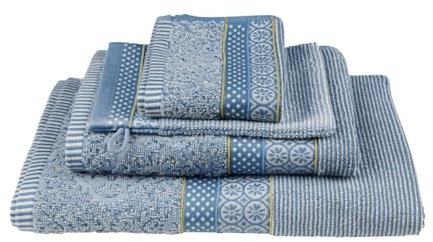 Pip Studio Gästehandtuch Set/3 Soft Zellige Blau/Grau 30X50cm