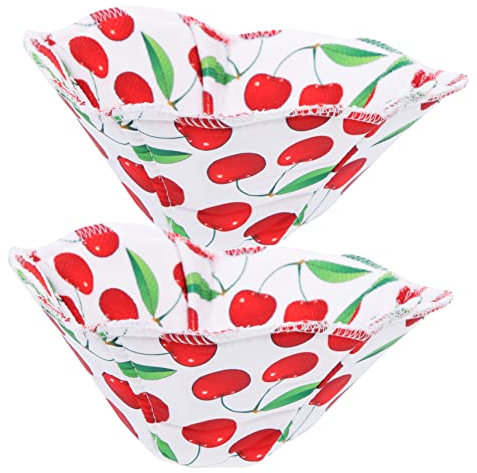 CIYODO 2stücke Mikrowellengeeignete Schüsselhalter Hitzebeständig Isoliert Rutschfest Mit Obstmuster Leichte Tragbare Küchenhelfer Für Heiße Schüsseln