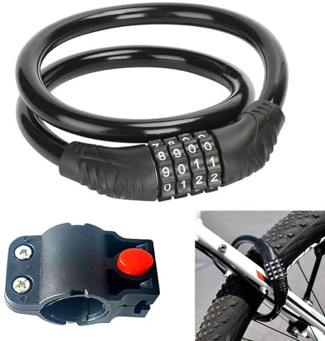 Lucchetto a Cavo Bici Antifurto, Lucchetto per Bicicletta con Numeri per Bambini, Lucchetto Bici Catena Bicicletta, Lucchetto per Bicicletta, per MTB Bicicletta Moto Monopattino E-bike Scooter