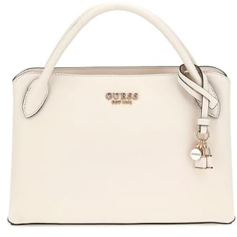 GUESS Femme Fedana Elite Satchel Cartable, Ecru, Taille Unique