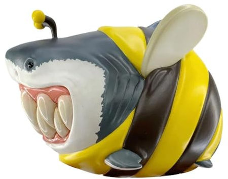 Haifisch-Figur aus Kunstharz, niedlicher Hai-Weihnachtsschmuck, Ozean-inspirierter Fisch-Dekor, Hai-Ornamente, stilvolles M-Ornament, Tierdekoration
