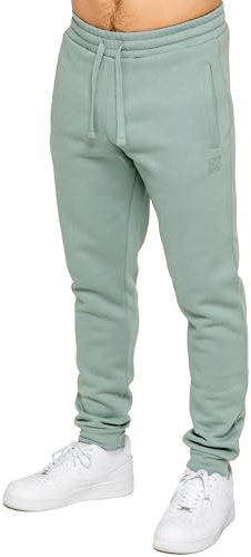 989Zé ENZO Mens Joggers Fleece Lined Soft Warm Sweatpants Tracksuit Bottoms Casual Trousers (UK, Alpha, L, Regular, Regular, Sage)