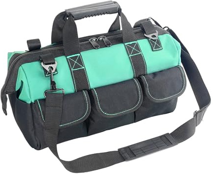 Yongzhenlite Gartenwerkzeugtasche für Damen und Herren, 40,6 cm breite Öffnung, Werkzeugtasche mit geformtem Boden und kunststoffgepolstertem Innentaschen zur Werkzeugaufbewahrung