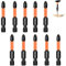 10PCS PZ2 50mm Impact Duty Screwdriver Drill Driver Bits, Professional Anti-Slip Strong Magnetic Phillips Pozidriv Pozi-Drive 2 Screwdriver Bits for Mechanical Repair, Single Ended 1/4 Hex Shank