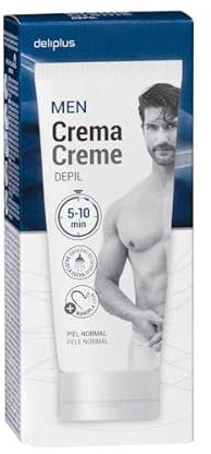 Crema depilatoria uomo sotto la doccia Deliplus pelle normale include guanto