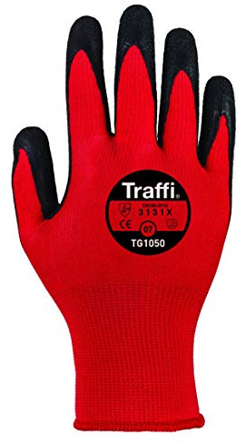 TraffiGlove TG1050 Centric 1 Cut Level 1 Red Safety Gloves XL Size 10 (Pack of 10)