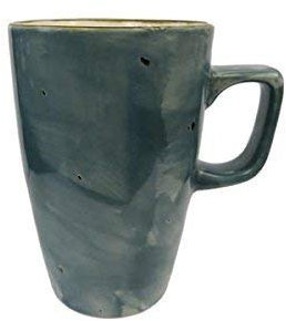 Set of 6 Rustic Coffee Mug 12oz / 340ml - Coffee Cup, Tea Cups, Cappuccino Cups (Blue)