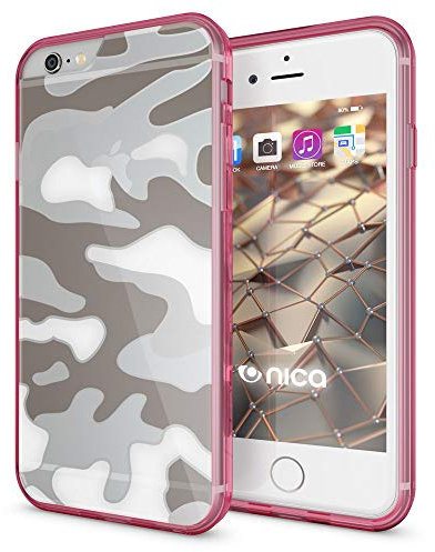 NALIA Handyhülle kompatibel mit iPhone SE 2020/8 / 7 Hülle, Camouflage Schutzhülle Silikon Case verstärkte Rückseite & Bumper, Dünne Handy-Tasche Motiv Cover Phone Etui Backcover, Farbe:Lila