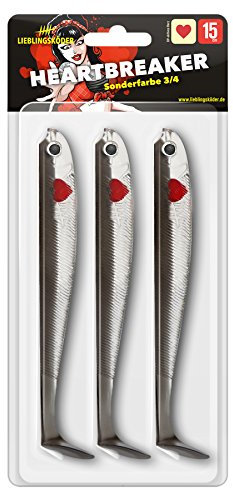 Lieblingsköder 15cm - 3 Gummifische, Farbe Lieblingsköder:Heartbreaker