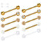 Zolure 14G 12 Stücke Kristallkugel Nipplerings Barbell Piercing Zungenpiercing Schmuck