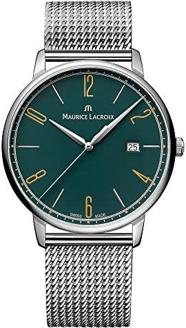 MAURICE LACROIX Men's Green Eliros Date Quartz Watch EL1118-SS006-620-1