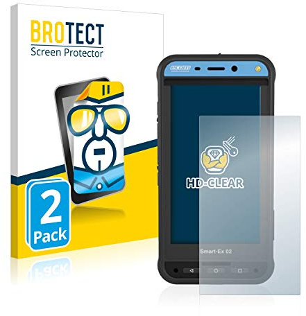 BROTECT (2 Stück Schutzfolie für Ecom Smart-Ex 02 DZ1 Displayschutz Folie Made in Germany, Ultra-Klar