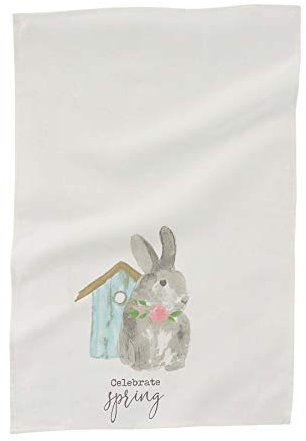 Mud Pie Wasserfarben-Handtuch mit Hasen-Ostern.