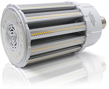 Bright Source 120w E40 LED Corn Light Bulb (17,000 Lumen) 4000k Cool White, 140 Lumens Per Watt, 360° Beam Angle, Replaces Metal Halide/Son/HID/HPS for Parking, Stadiums, Warehouse & Factory