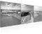 Runa Art - Bilder Strand 120 x 40 cm 3 Teilig Wandbild auf Vlies Leinwand Schwarz Weiss Mehrteilig Modern 028033c