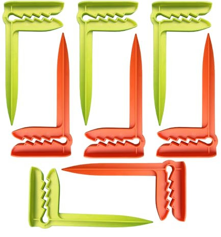 Voarge 8 Piezas Clips para Toallas de Playa, Playa Manta Picnic Fijar Clavijas, Pinzas para Sujetar Toallas, Ideal para la Playa, Viajar, Acampar y más, Verde + Naranja