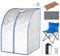 RELAX4LIFE 3 L Mini Dampfsauna, Heimsauna mit Fernbedienung, 9-stufiger Timer bis 90 Min/Temperatur flexibel einsetzbar bis 64 °C, Mini-Sauna 1000 W Verdampfer, Saunakabine mit Zubehör (Silber)