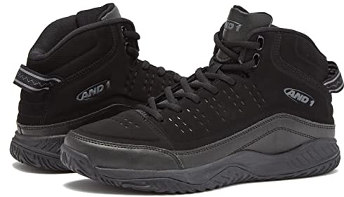 AND1 Pulse 2.0 Men’s Basketball Shoes, Indoor or Outdoor, Street or Court - Black/Black, 13 Medium