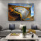 XIANGPEIFBH Die Beständigkeit der Erinnerung Leinwand Gemälde von Salvador Dali Berühmte Wandkunst Poster Druckt Wandbilder für Wohnkultur 50 x 90 cm (20''x35'') Innenrahmen