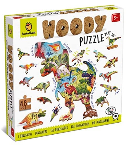 Ludattica - Puzzle Holz Dinosaurier 48 Teile (XOT-LD22143)