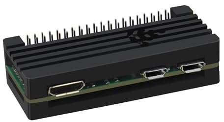 EleUniverse Raspberry Pi Zero 2 W Aluminum Alloy Heatsink Case (2W01) With 2x20Pin GPIO Header Compatible With Raspberry Pi Zero 2W/W