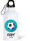 Gourde Foot Sport 400ml Bouteille d’Eau Aluminium Réutilisable Ecologique avec Mousqueton. Idée Cadeau Original Humour Homme Femme Enfant Ami Football Utile Voyage Collègue Anniversaire Noël