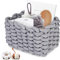 Aufbewahrungskorb Baumwolle, Strickkorb Baumwolle, Aufbewahrung Körbe, Aufbewahrungskorb Geflochten, Flechtkorb Organizer, Aufbewahrungsboxen Organisatoren für Babyzimmer, Schlafzimmer, Wohnzimmer
